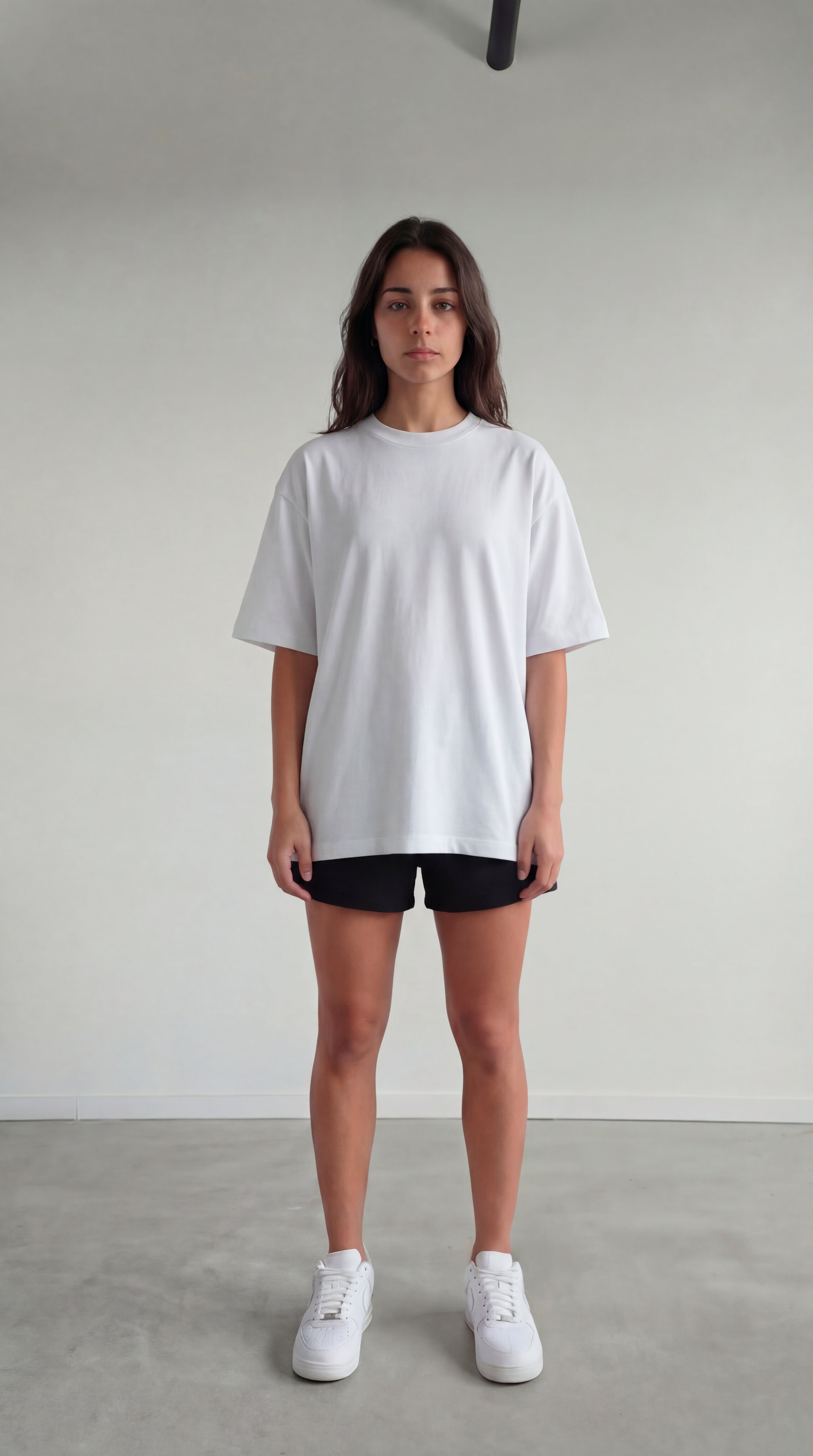 CAMISETA OVERSIZE BLANCO 250 GRAMOS.