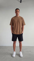 CAMISETA OVERSIZE CAFE 250 GRAMOS.